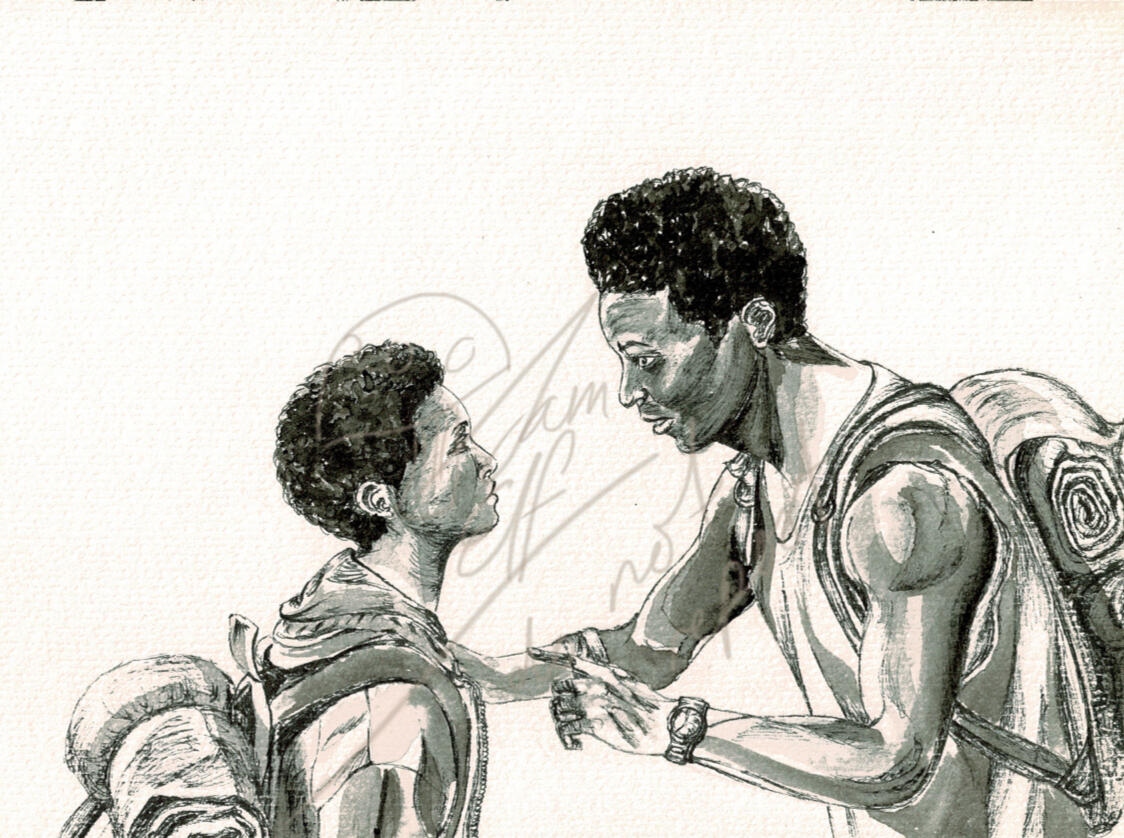 Sam and Henry from The Last of Us Part I - part of my Inktober 2024 series.